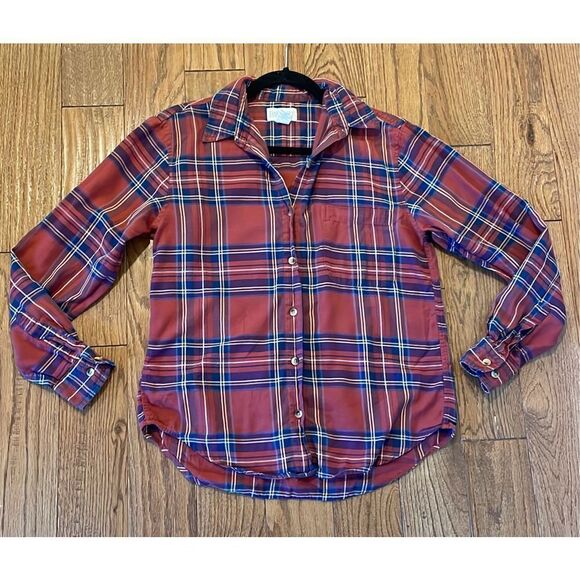 Lands End vintage cotton plaid button down size small - Picture 9 of 9